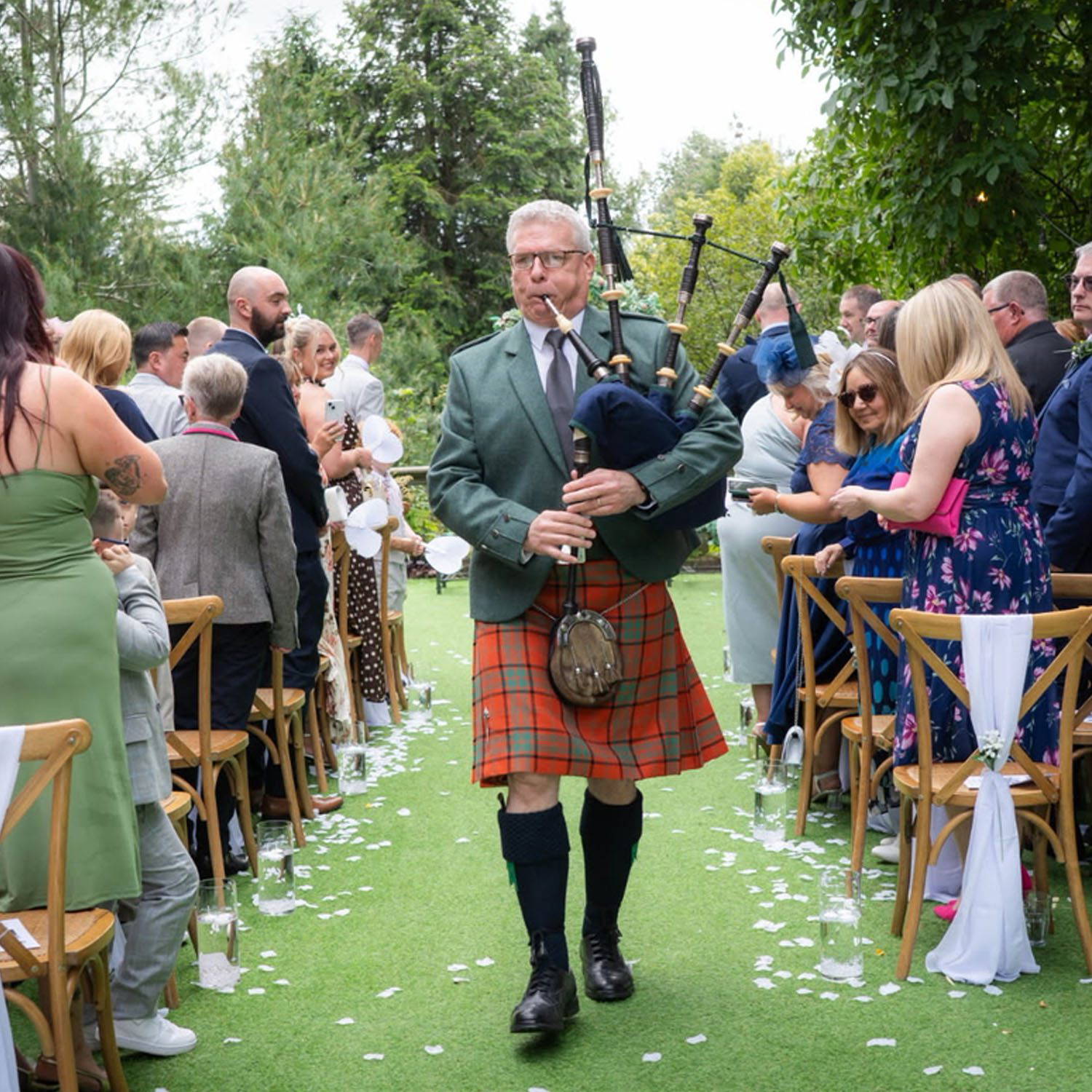 Piping down the aisle